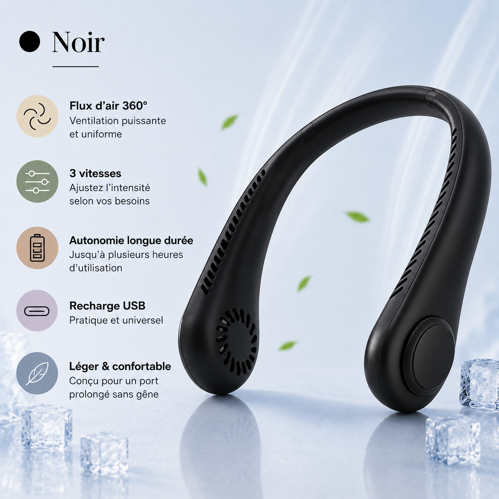 Refresh™ Pro — Ventilateur de Cou Portable